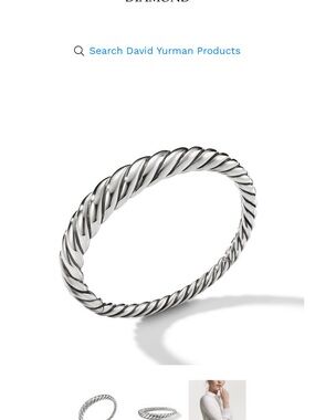 David Yurman Silver Twisted Cable Bracelet